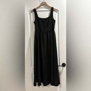 SHEIN Black Strapless Maxi Dress
